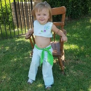 EUC Vintage crop top & pants from the 60s / 70s